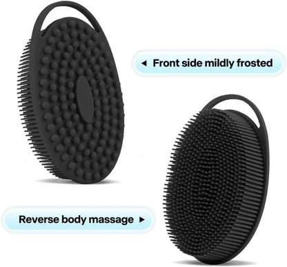 Silicone Body Scrubber, Exfoliating Body Scrubber Silicone, 3Pack Soft Loofah Silicone Body Scrubbers for Use in Shower, Shower Scrubber for Body, Silicone Scrubber Men Women for All Skin