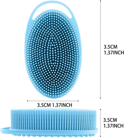 Silicone Body Scrubber, Exfoliating Body Scrubber Silicone, 3Pack Soft Loofah Silicone Body Scrubbers for Use in Shower, Shower Scrubber for Body, Silicone Scrubber Men Women for All Skin