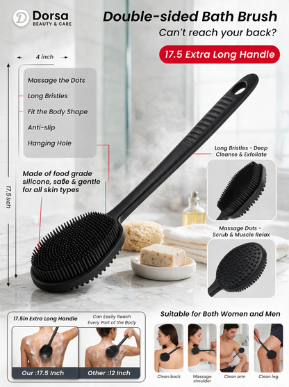 DORSA REACH Body Scrubber — 17.5" Silicone